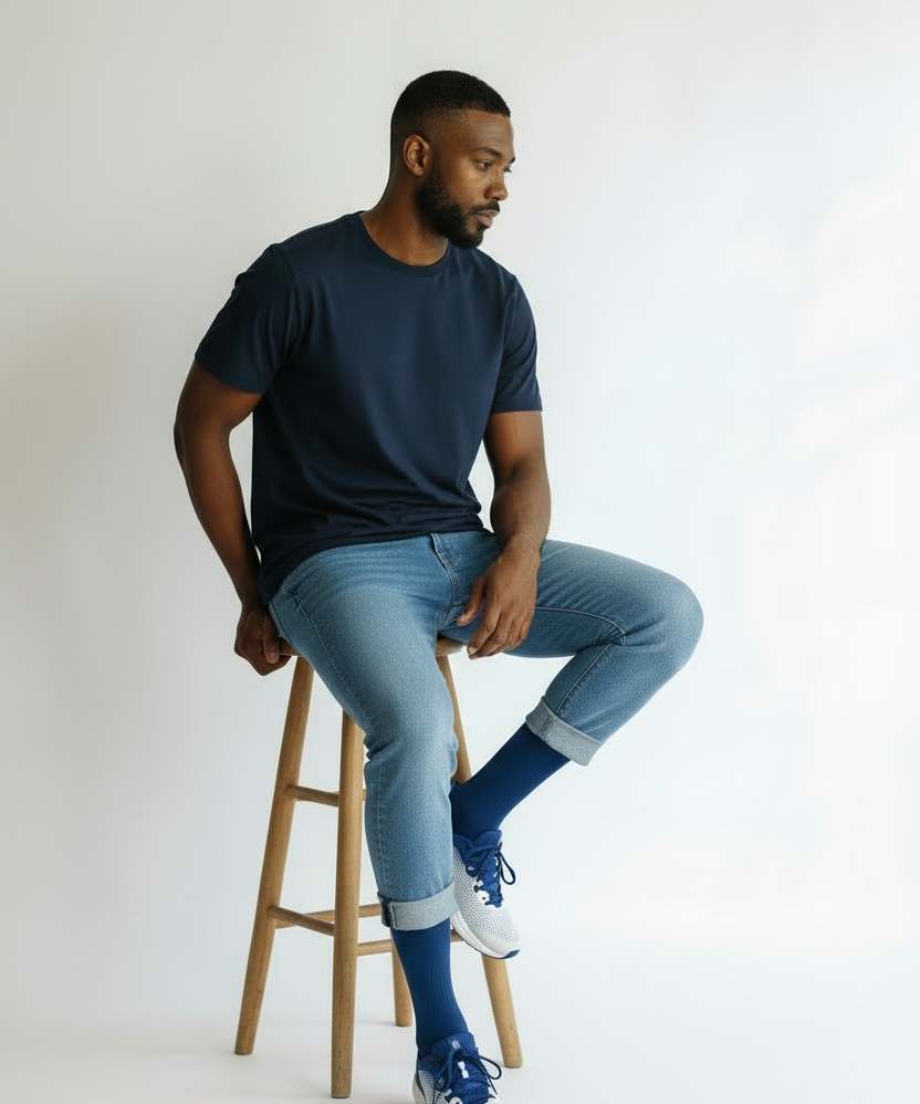 PRE-ORDER - Midnight Royale Micro-Nylon Compression Socks