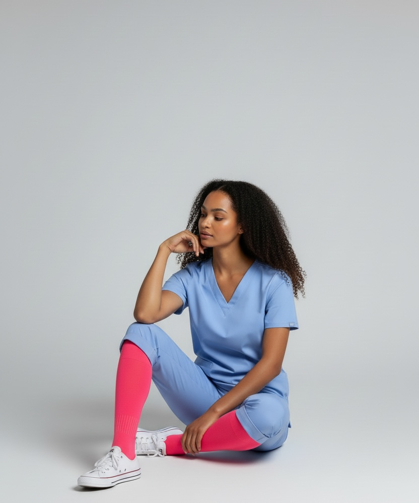 PRE-ORDER - Pink Me Up Micro-Nylon Compression Socks